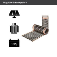 MVoss Flächenheizung 12 Volt - 30 cm Breite - 40 Watt lfd. m - 130 Watt / qm