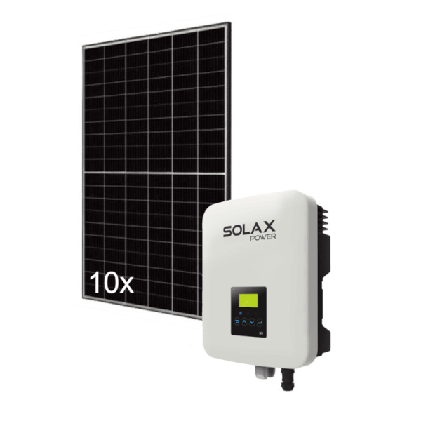 Solarkraftwerk Set: 1x Solax Wechselrichter (X1-3.3T BOOST) und 10x JA Solar Modul (385Wp)