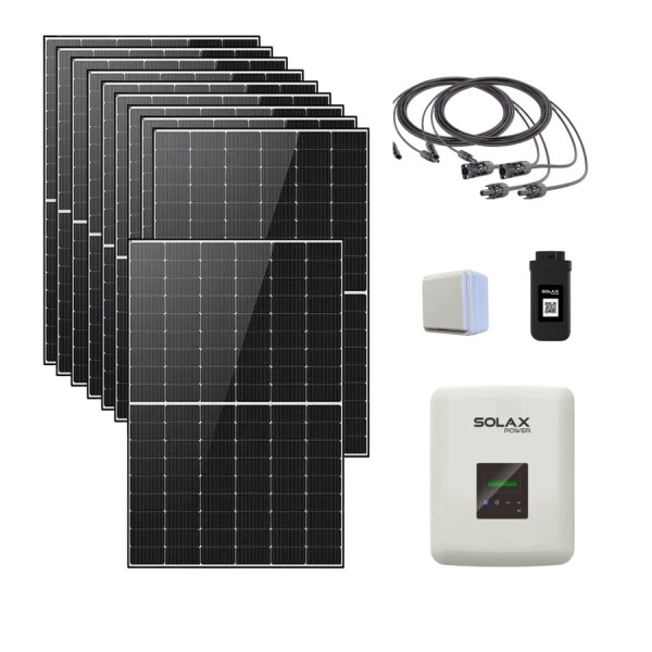 3600W Plug & Play Solaranlage mit Solax Wechselrichter, Aufputzsteckdose, WiFi-Modul