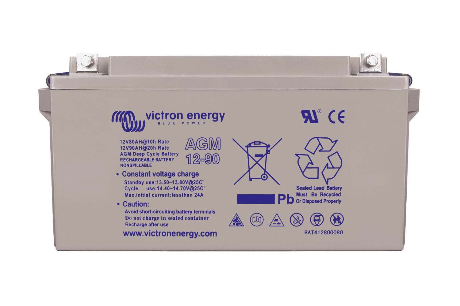 Victron AGM Deep Cycle Batterie 12V 90Ah